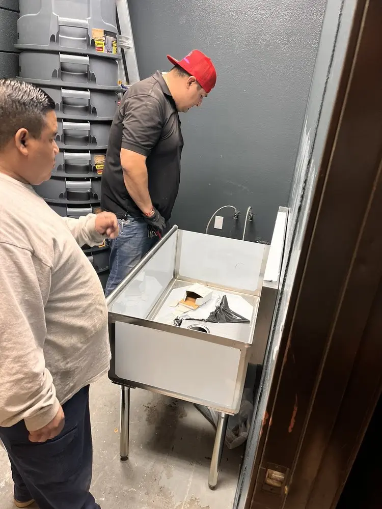 Commercial plumbing and sink installation in Goldfield
